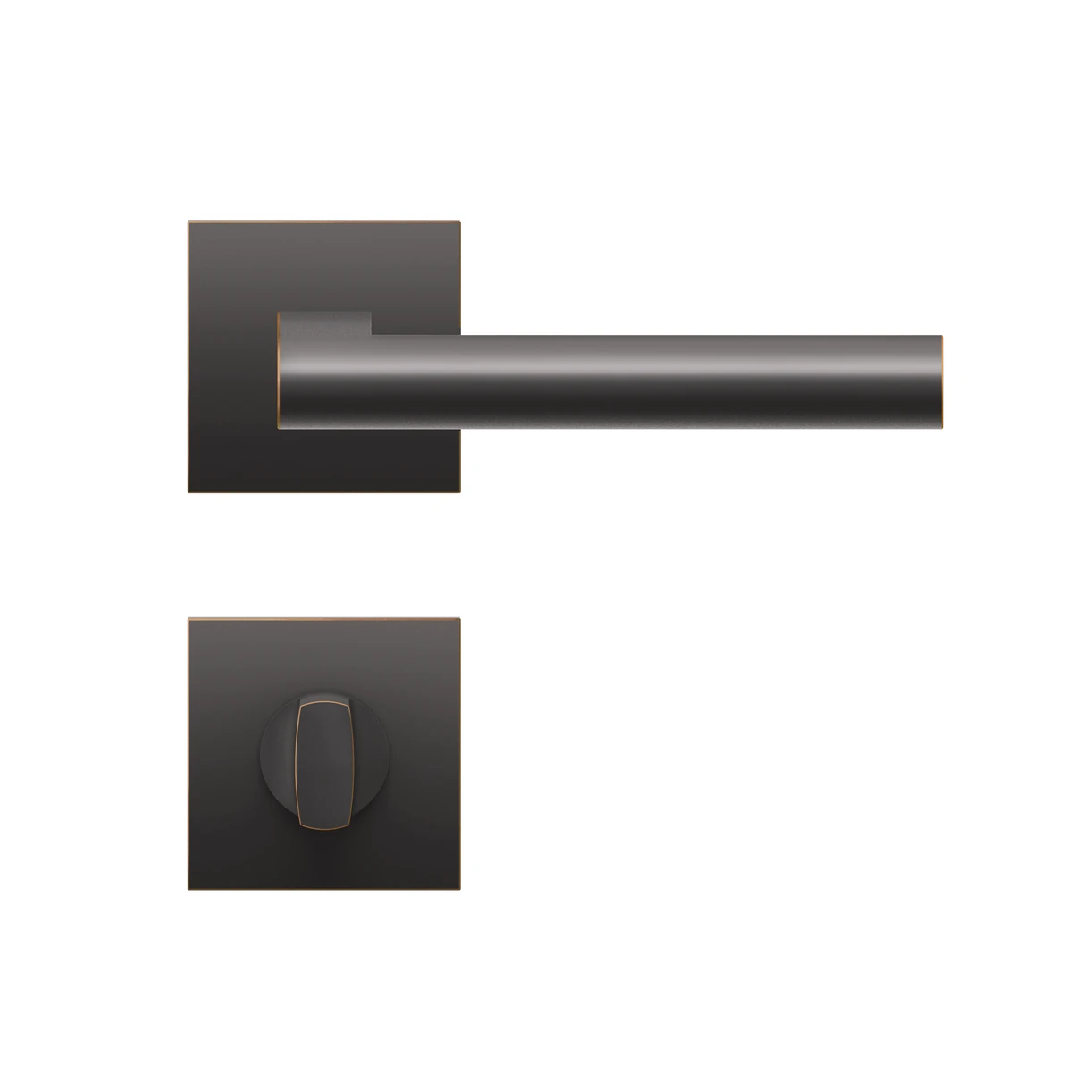 [EPL45Q BAD 81] Karcher Drückergarnitur "Madeira" EPL45Q (Antik Bronzeoptik, Bad/WC)