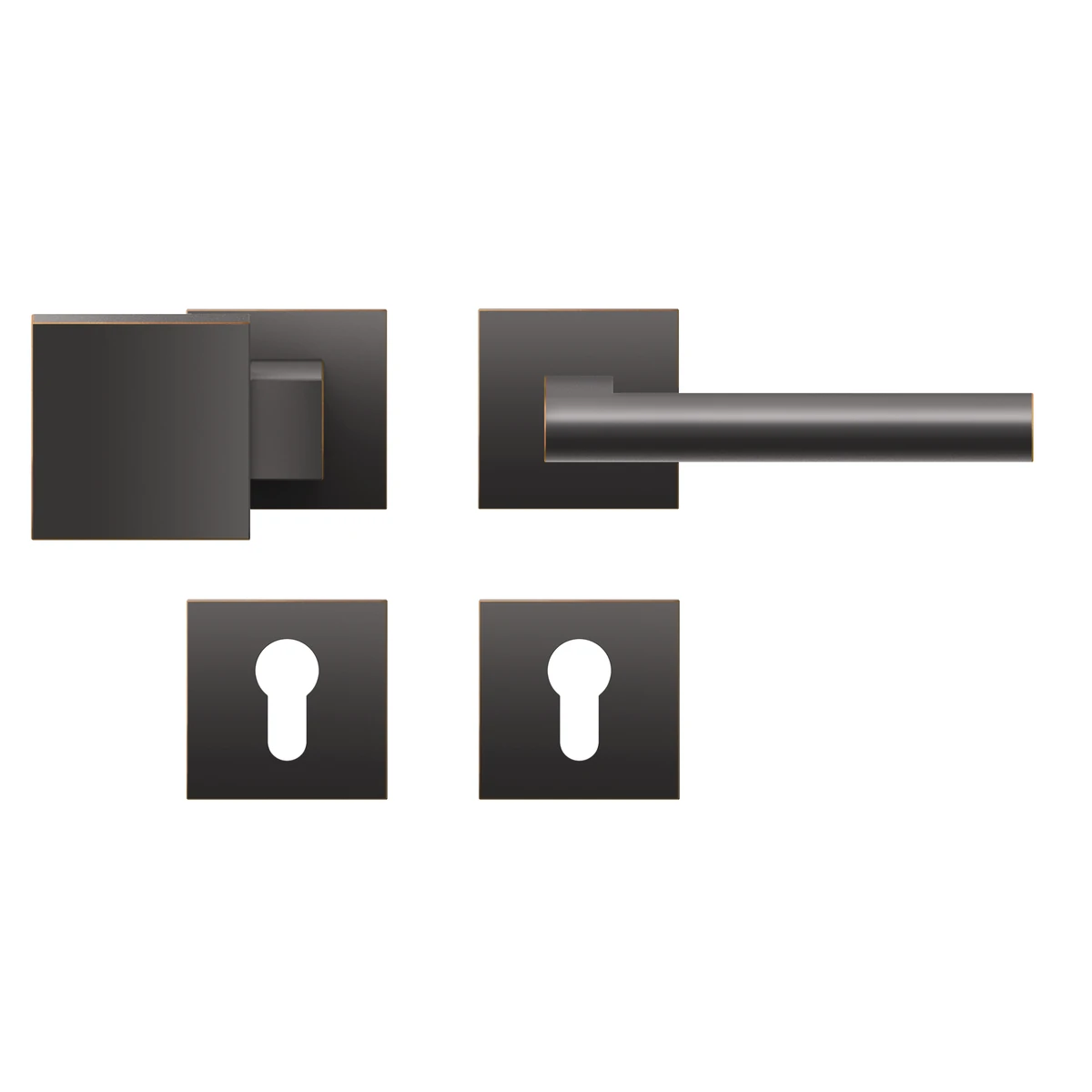 [EPL45Q WG RL 81] Karcher Drückergarnitur "Madeira" EPL45Q (Antik Bronzeoptik, Wechselgarnitur (links/rechts))