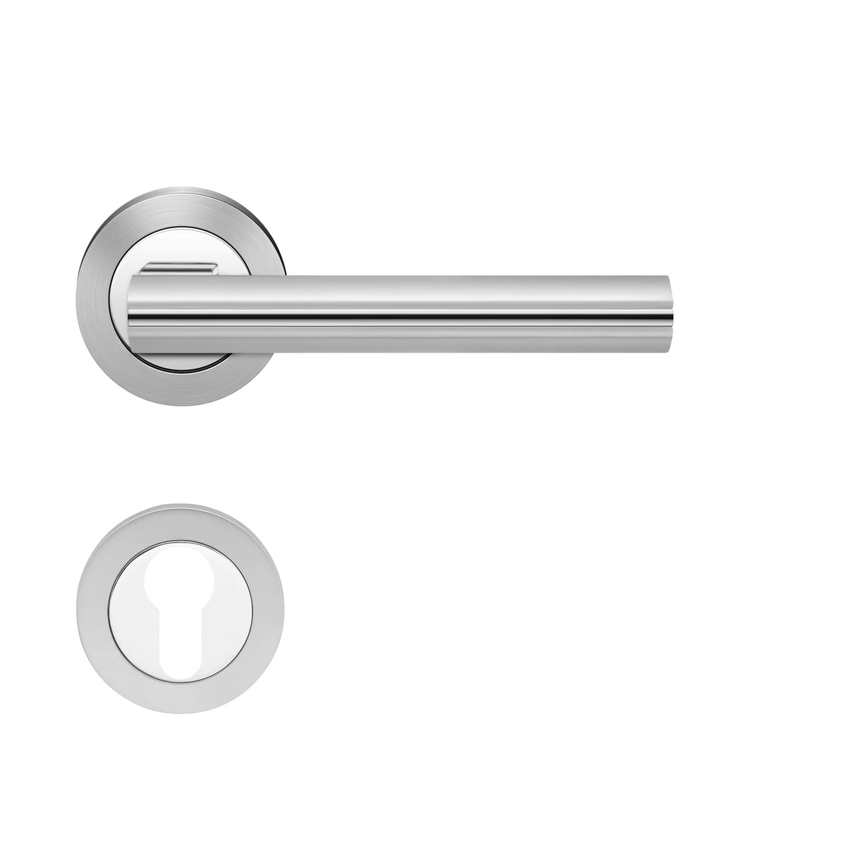 [R220 PZ0 56] Karcher Drückergarnitur "Chicago" R220 (Profilzylinder)