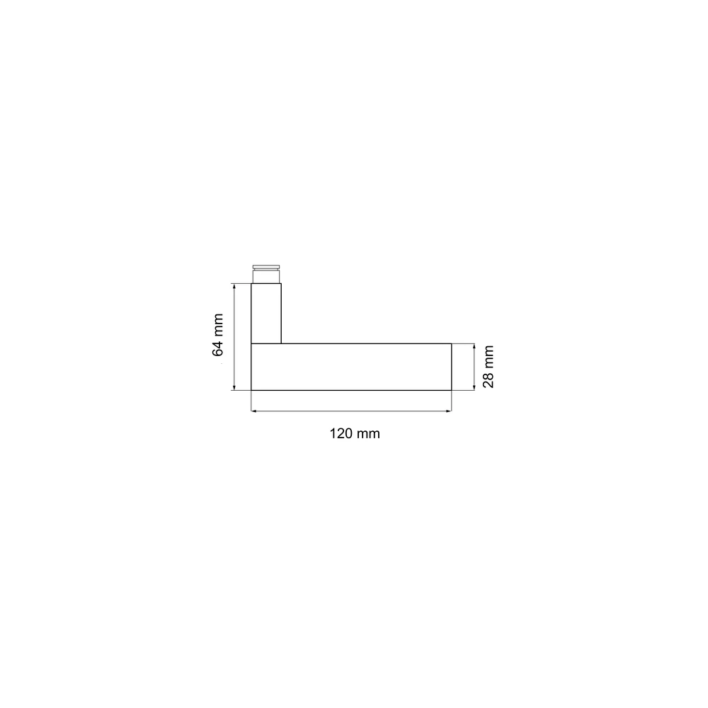 Technische Zeichnung [R220 0DS 56] Karcher Drückergarnitur "Chicago" R220 (Griffpaar (ohne Rosette))