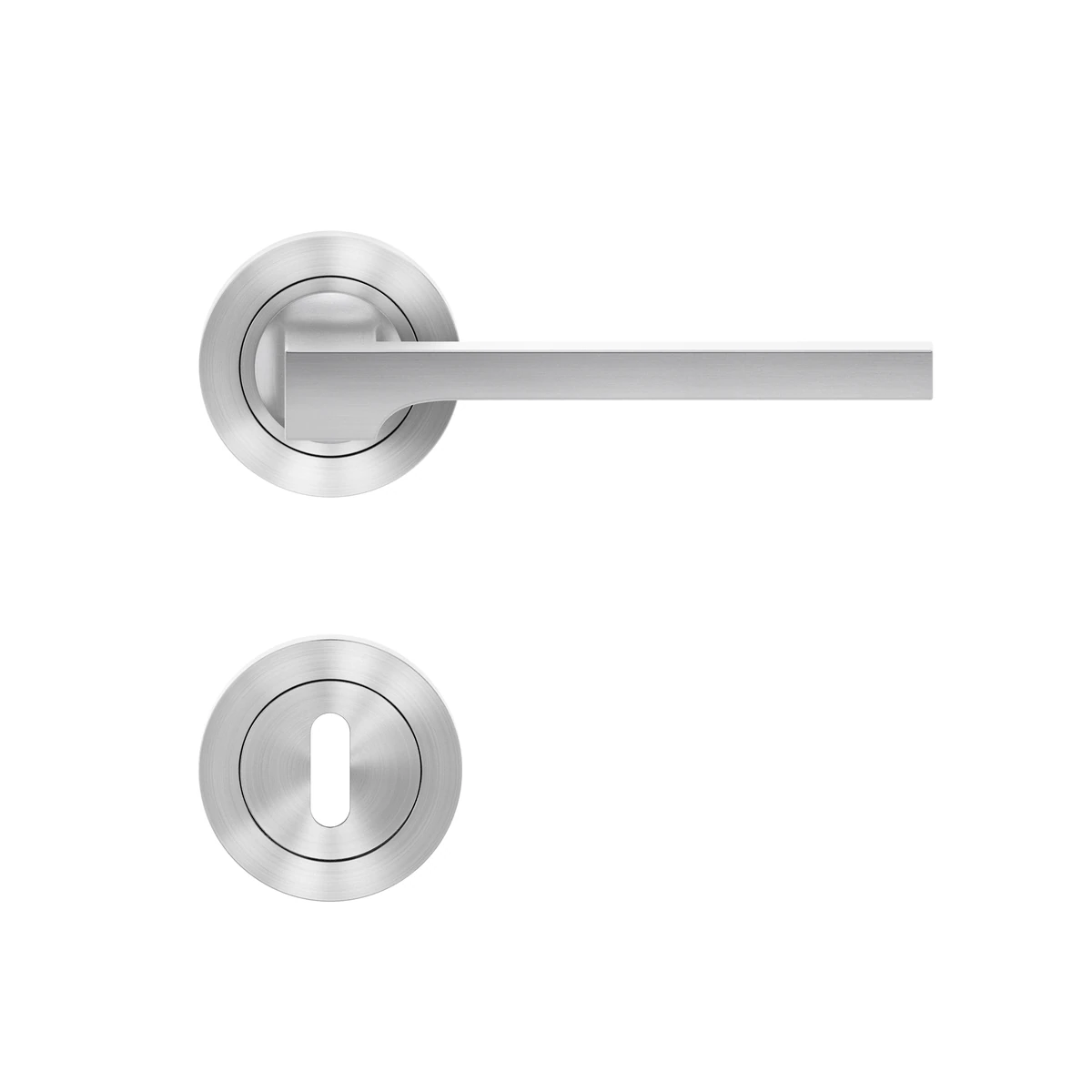 Karcher Drückergarnitur "Soho" ER57 - Oberfläche: Edelstahl matt, Verriegelung: Buntbart