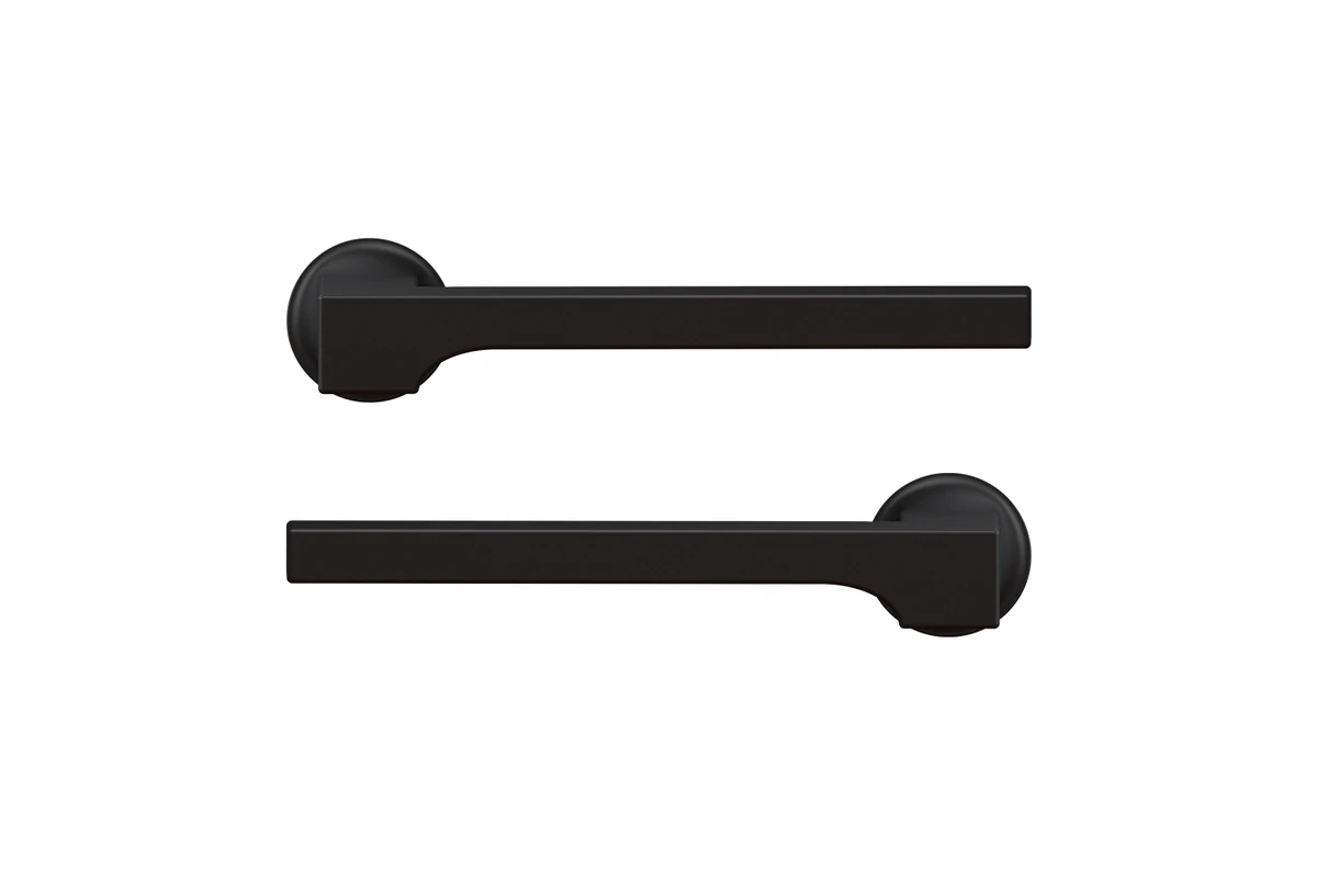 [ER57 0DS 83] Karcher Drückergarnitur "Soho" ER57 (Kosmos Schwarz, Griffpaar (ohne Rosette))