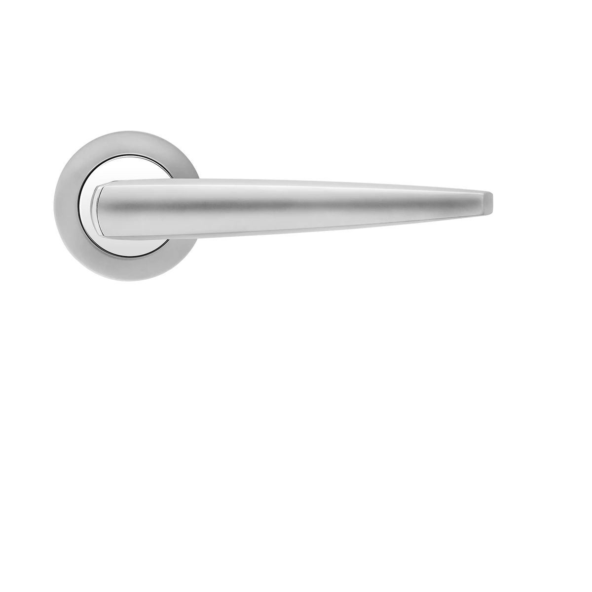 Karcher Drückergarnitur "Denver" R230 - Oberfläche: Chrom / Chrommatt, Verriegelung: Ohne Schlüsselrosette