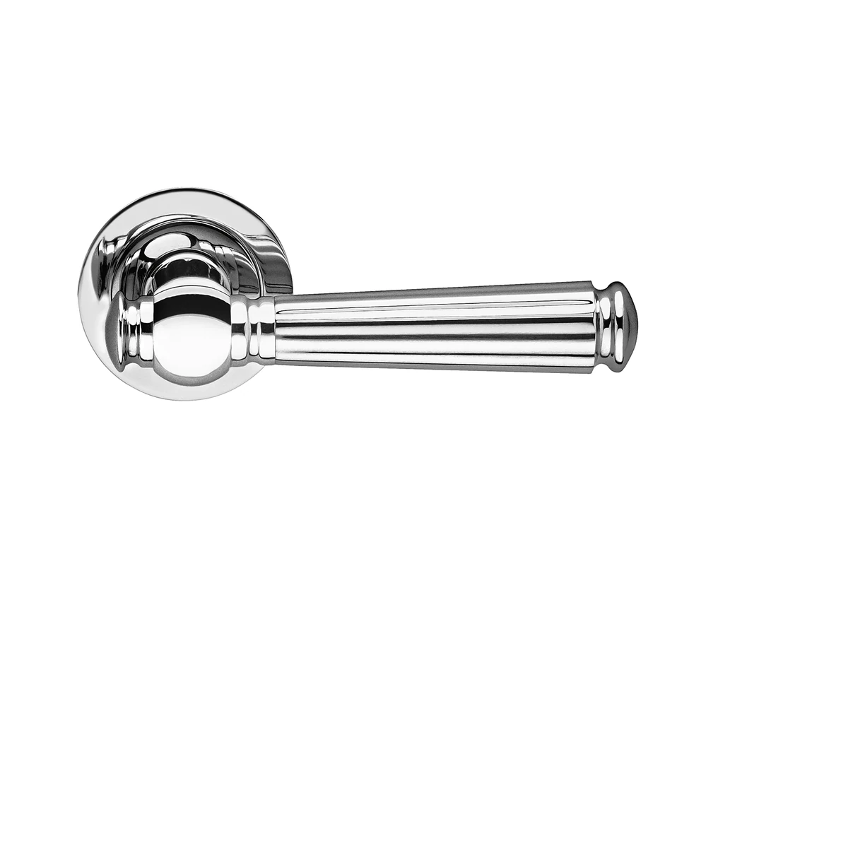 [R260 0S 50] Karcher Drückergarnitur "Schöntal" R260 - Oberfläche: Chrom, Verriegelung: Ohne Schlüsselrosette (Chrom, Ohne Schlüsselrosette)