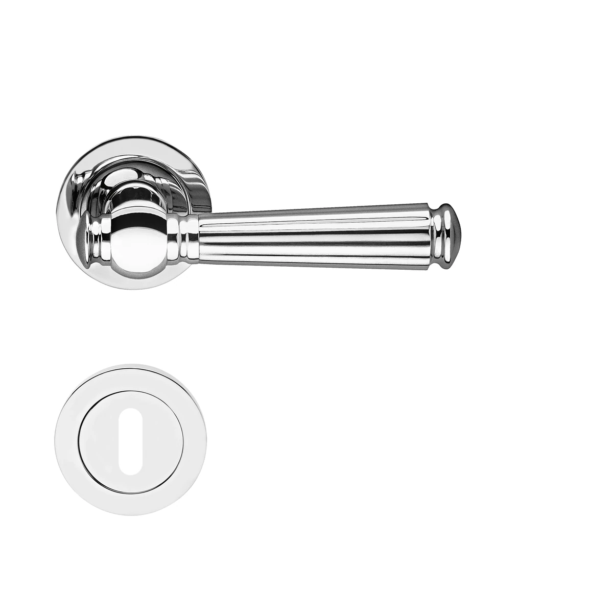 Karcher Drückergarnitur "Schöntal" R260 - Oberfläche: Chrom, Verriegelung: Buntbart