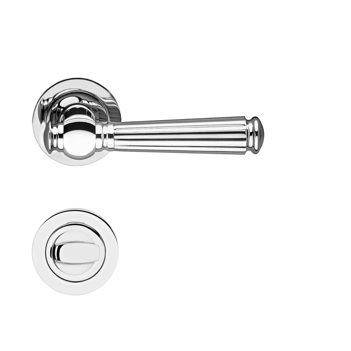 Karcher Drückergarnitur "Schöntal" R260 - Oberfläche: Chrom, Verriegelung: Bad/WC