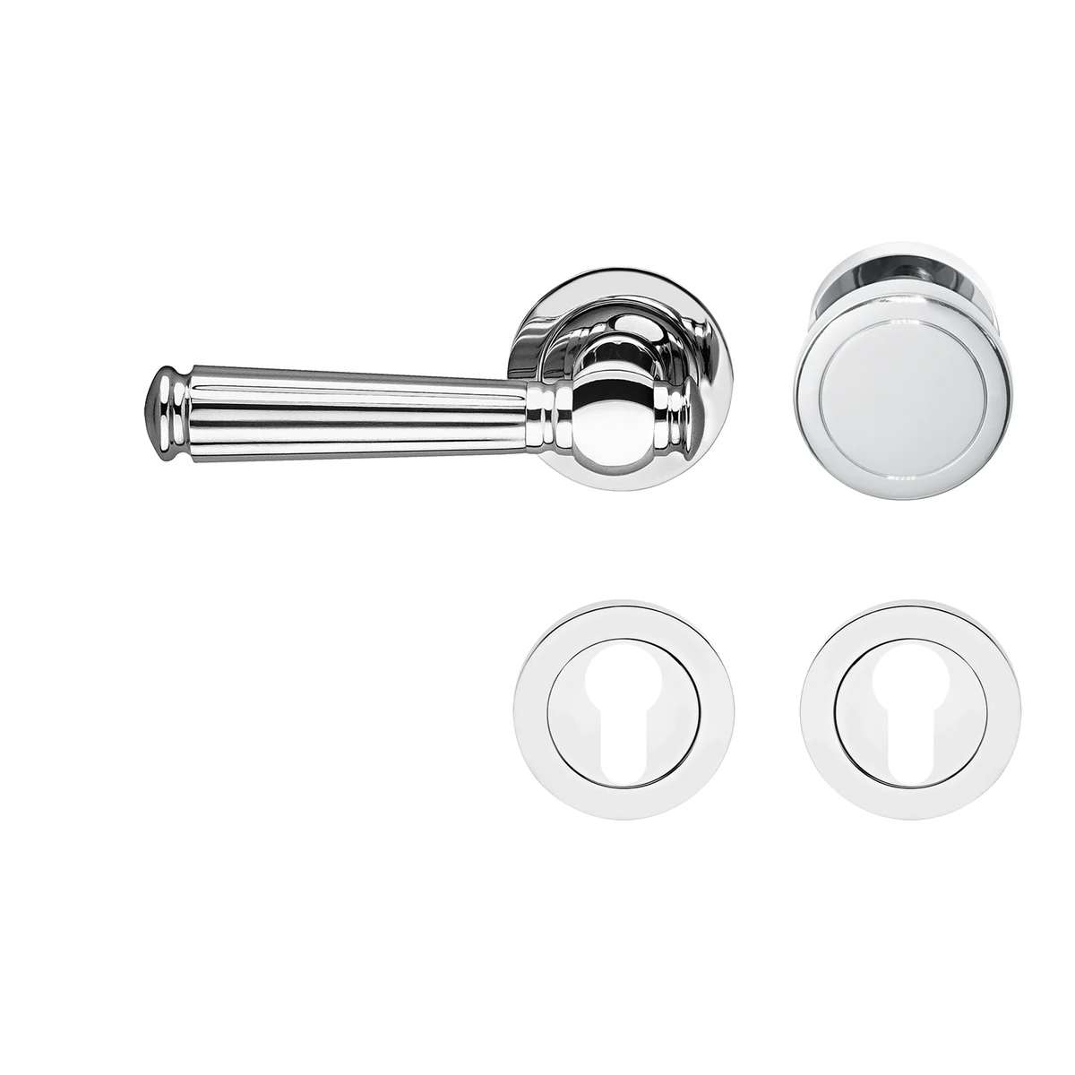 [R260 WGL 50] Karcher Drückergarnitur "Schöntal" R260 (Chrom, Wechselgarnitur links)