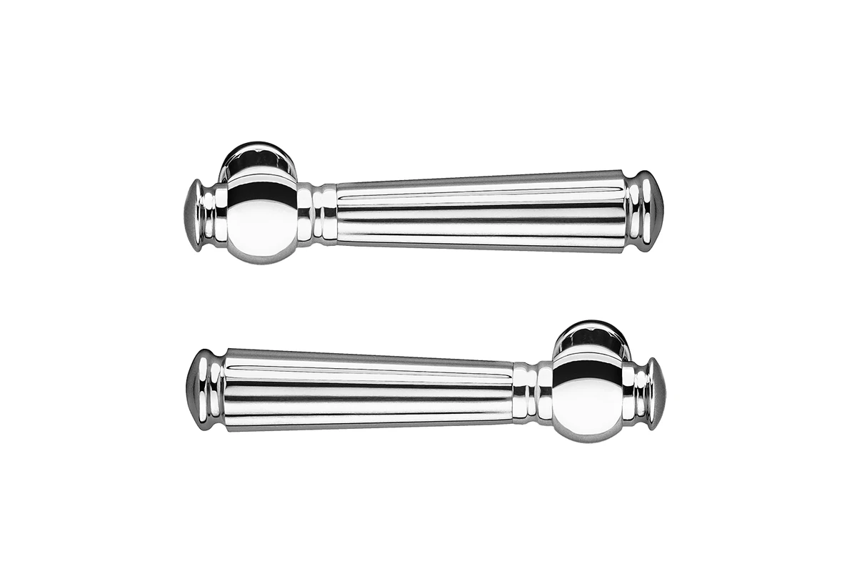 Karcher Drückergarnitur "Schöntal" R260 - Oberfläche: Chrom, Verriegelung: Griffpaar (ohne Rosette)