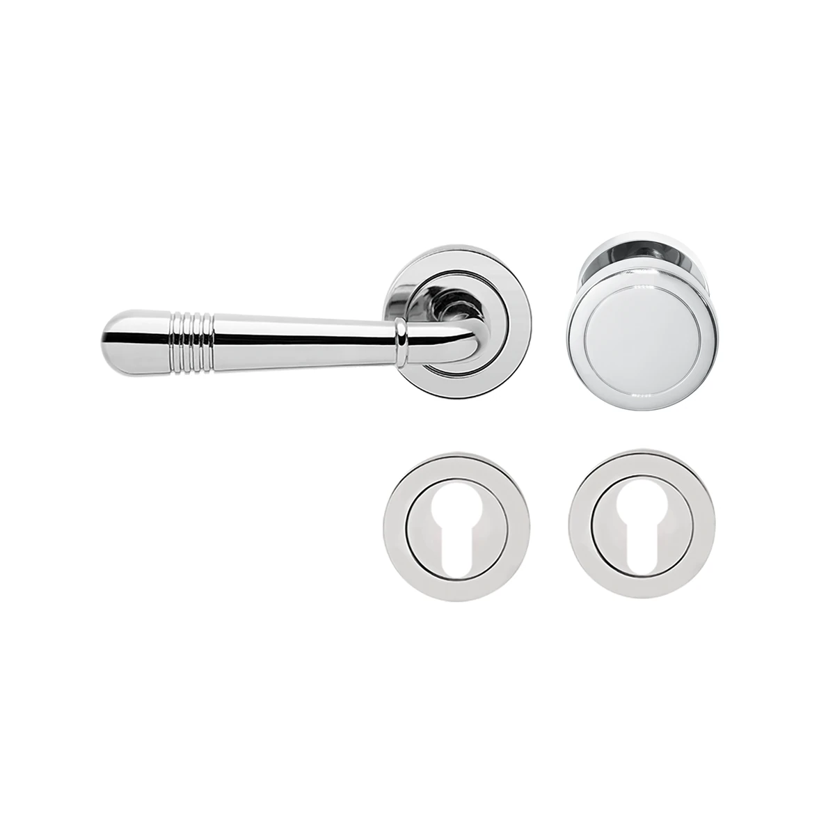 [R270 WGL 50] Karcher Drückergarnitur "Montmartre" R270 (Chrom, Wechselgarnitur links)