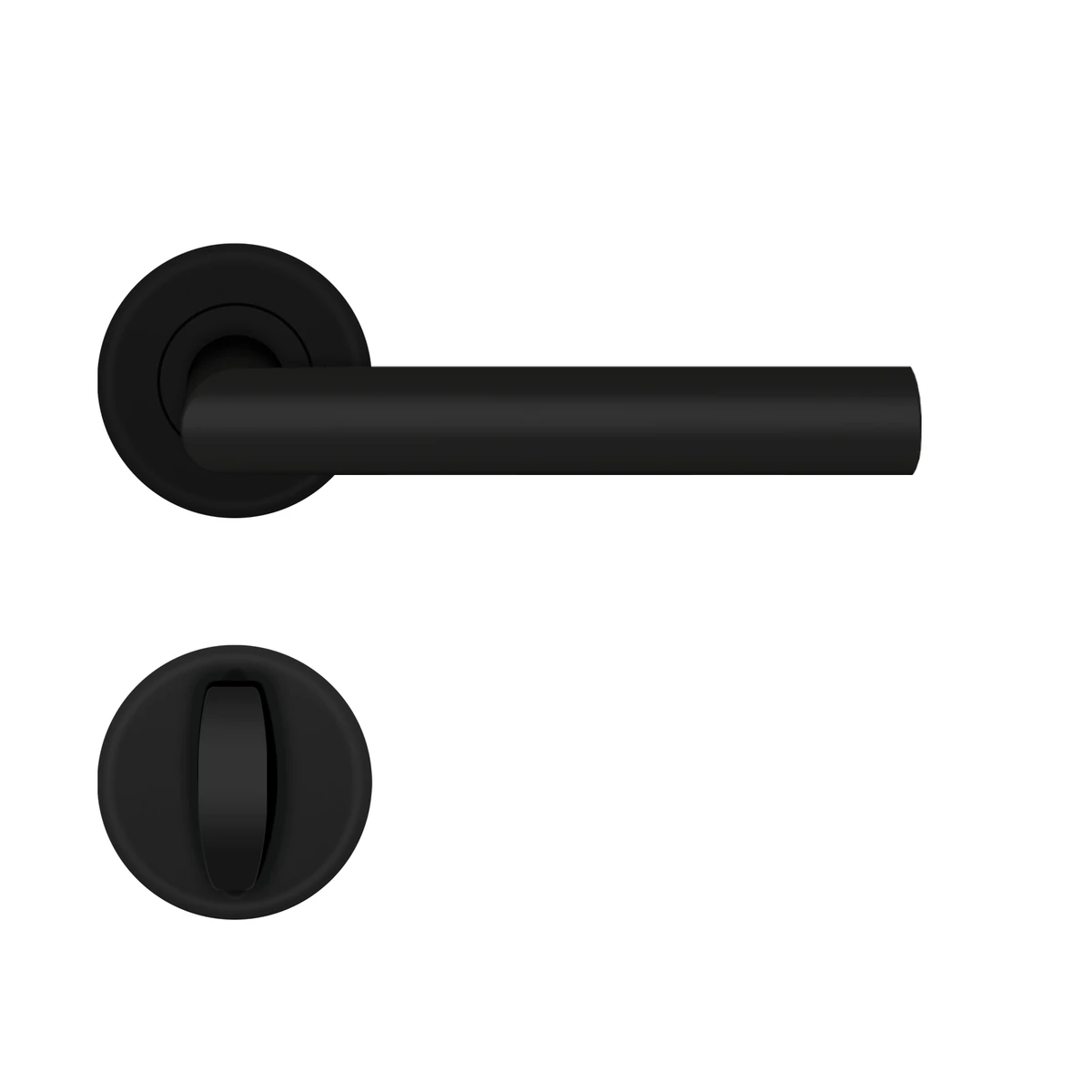 Karcher Drückergarnitur "Slim Style" E300 - Oberfläche: Kosmos Schwarz, Verriegelung: Bad/WC