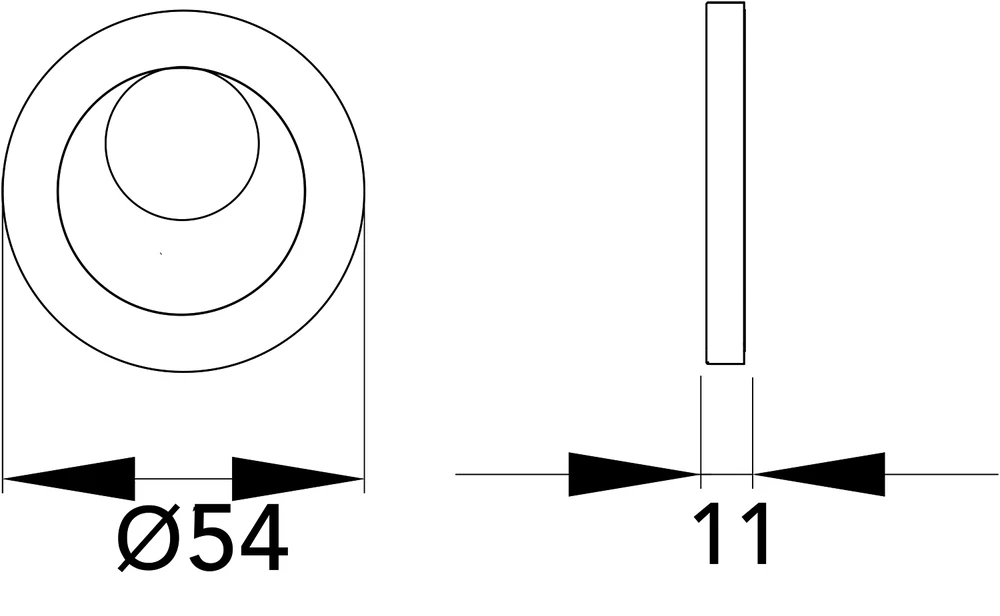 Technische Zeichnung [EZ170 KAV 73] Karcher Slim-Style-Rosette EZ170 (Rundzylinder 7,5 mm versetzt)