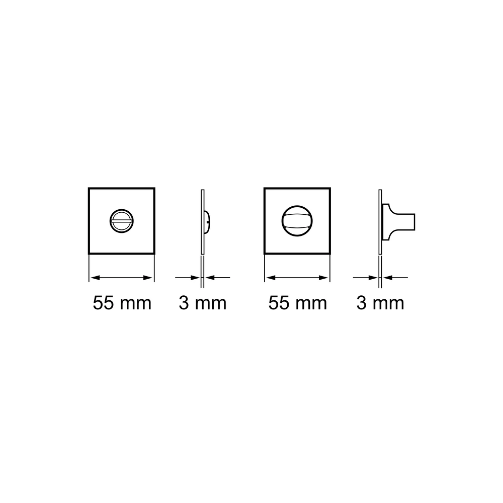 Technische Zeichnung [EZ180Q BAD 72] Karcher Plan-Design-Rosette EZ180Q (Edelstahl poliert, Bad/WC)