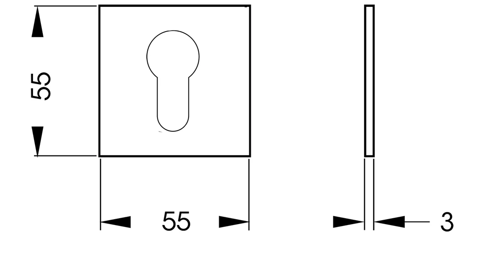 Technische Zeichnung [EZ180Q PZ 83] Karcher Plan-Design-Rosette EZ180Q (Kosmos Schwarz, Profilzylinder)