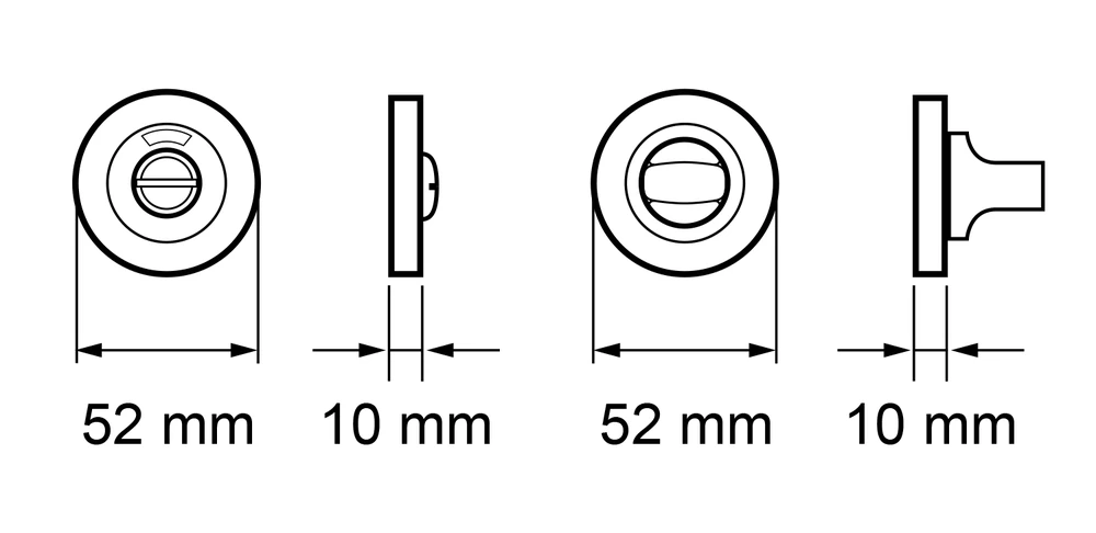Technische Zeichnung [EZ1333 BAD 71] Karcher Schraubrosette EZ1333 (Edelstahl matt)