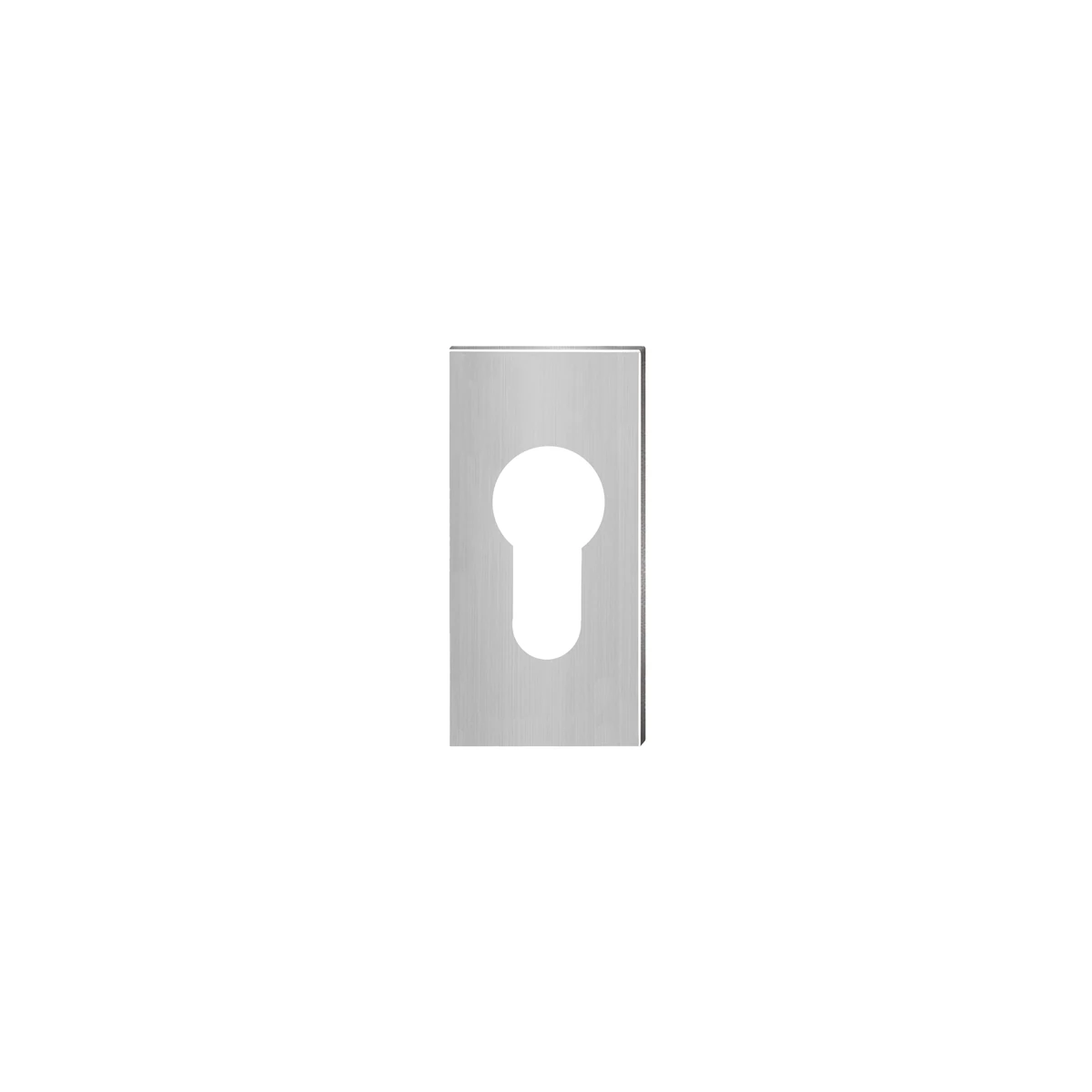 [EZ149Q PZ 71] Karcher Rahmenrosette EZ149Q - Oberfläche: Edelstahl matt, Verriegelung: Profilzylinder (Edelstahl matt, Profilzylinder)