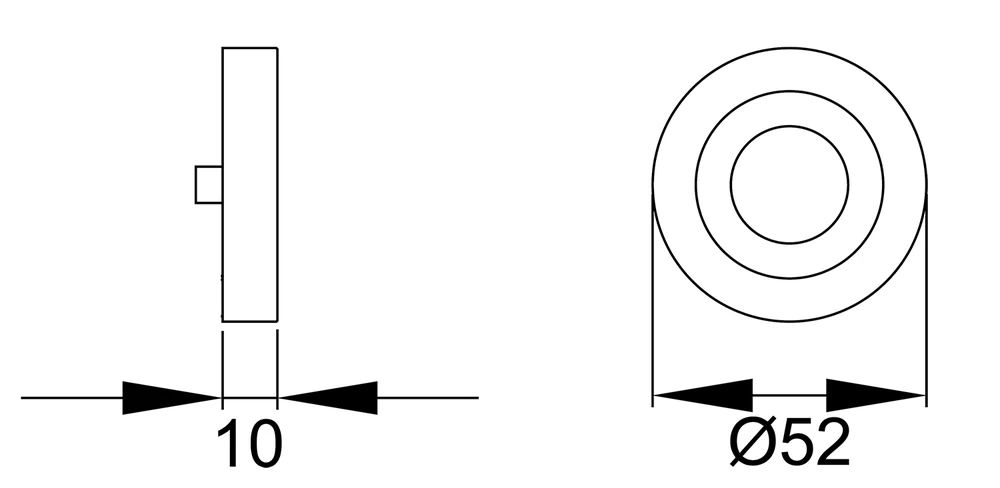 Technische Zeichnung [EZ1332 KA 71] Karcher Klipprosette EZ1332 (Edelstahl matt, Rundzylinder zentriert)