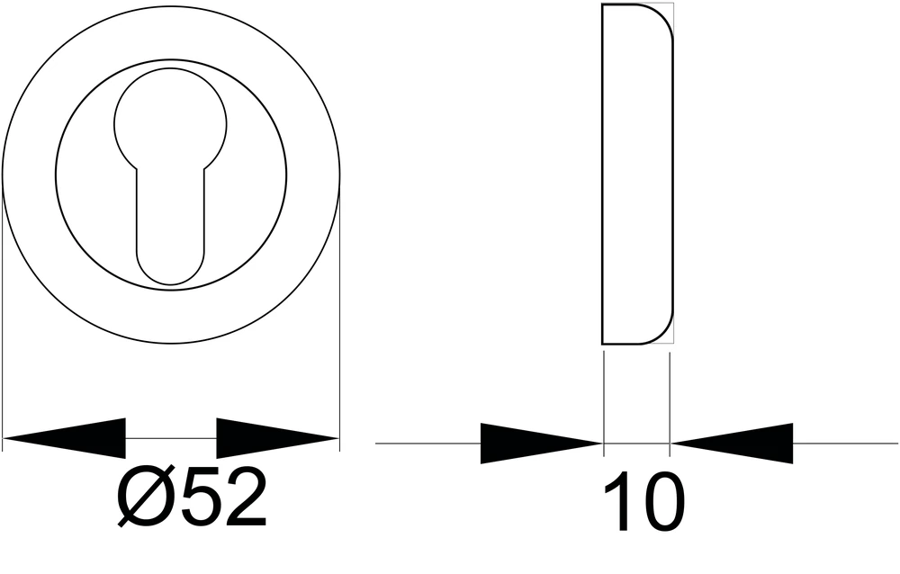 Technische Zeichnung [EZ1335 PZ 73] Karcher Schraubrosette EZ1335 (Profilzylinder)