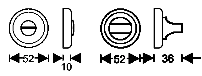 Technische Zeichnung [EZ1335 BAD 73] Karcher Schraubrosette EZ1335 (Bad/WC)