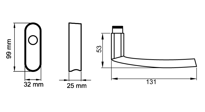 Technische Zeichnung [EF144 EAR 71] Karcher Fenstergriff "Island" (verschließbar)