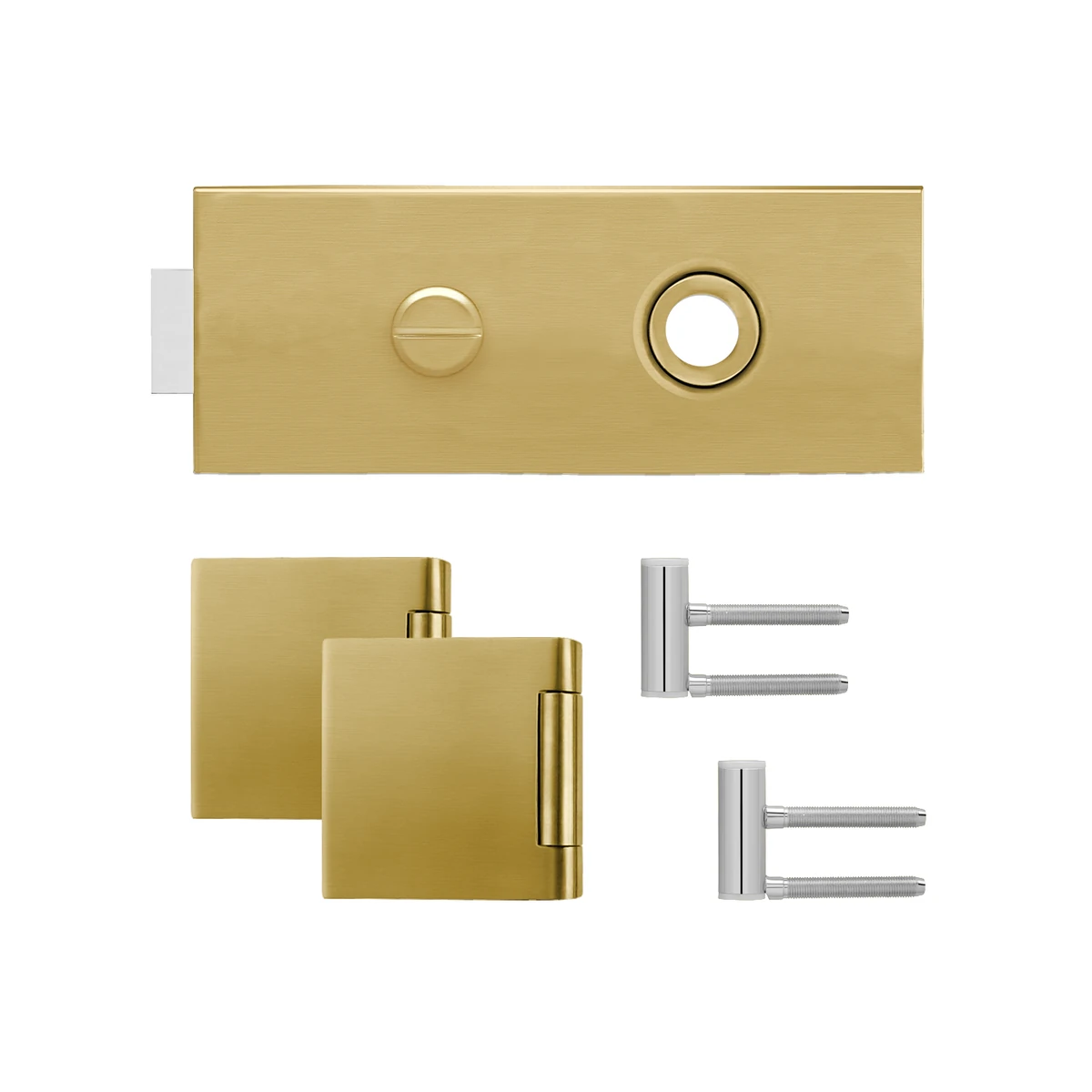 Karcher Glastürschloss "Essence" EGS360Q - Oberfläche: Messing matt, Verriegelung: Bad/WC
