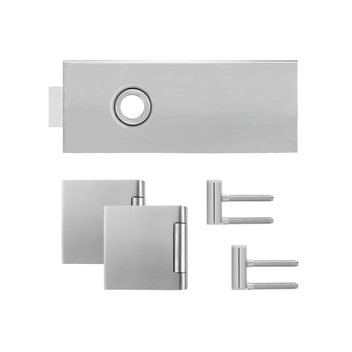 Karcher Glastürschloss "Essence" EGS360Q (Edelstahl) - Oberfläche: Titan Grau, Verriegelung: Buntbart