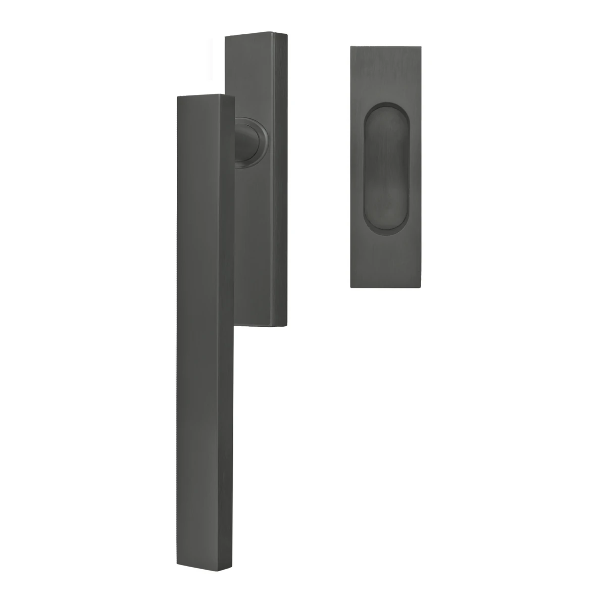 [EHSSET52Q UN 89] Karcher Hebeschiebetürgriff "Milano" (Titan Grau, Set ungelocht)