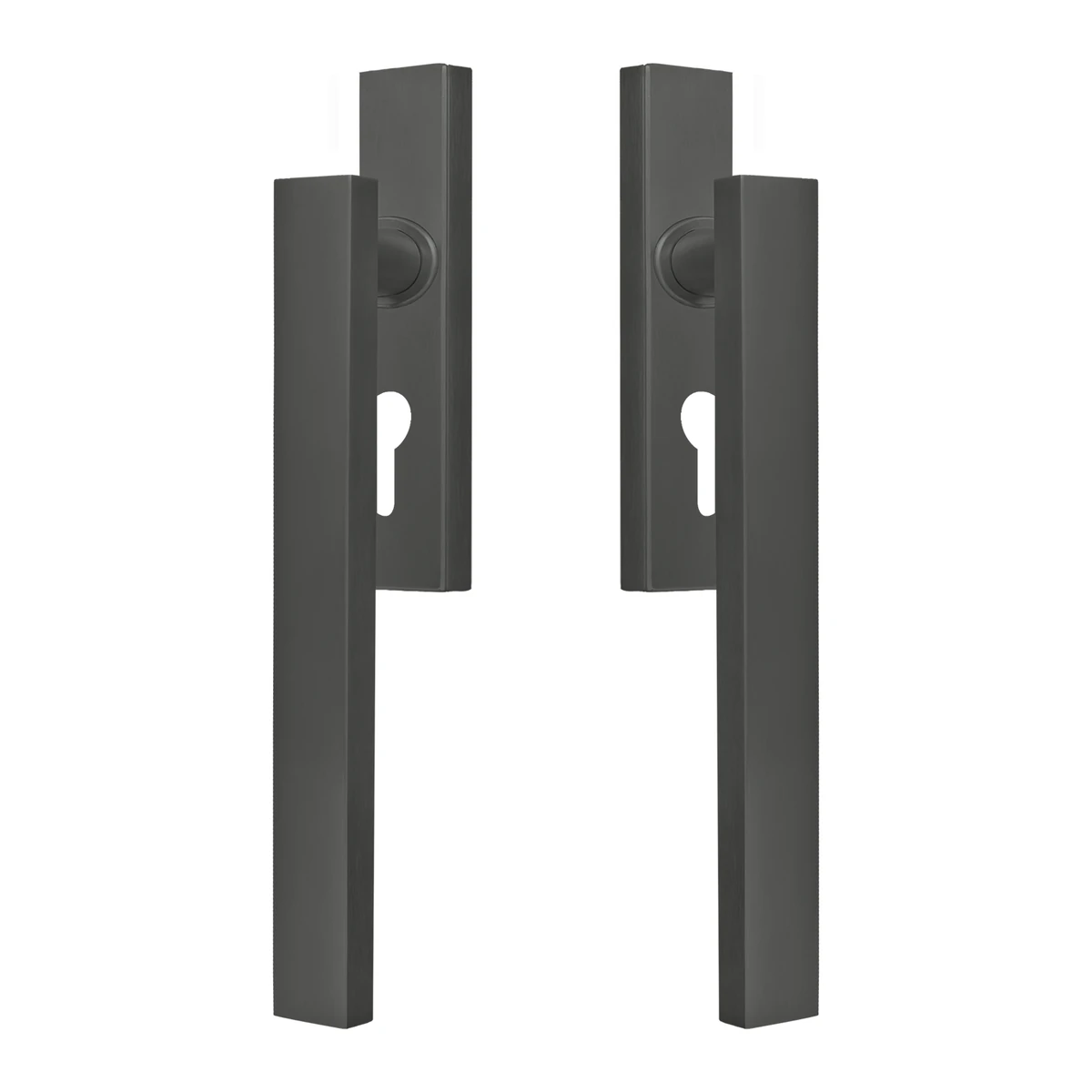 Karcher Hebeschiebetürgriff "Milano" - Oberfläche: Titan Grau, Ausführung: Set Doppeltür