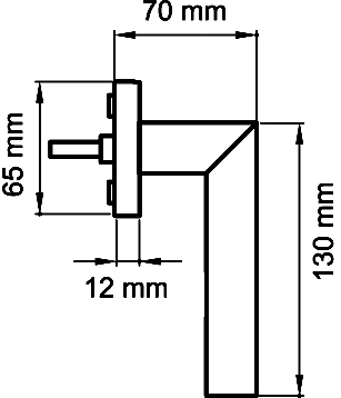 Technische Zeichnung [EF374 73] Karcher Fenstergriff "Verona" (Edelstahl poliert / matt, Drehkipp)