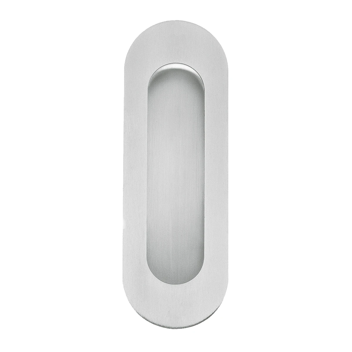 Karcher Schiebetür-Fingermuschel "EZ1602" oval - Oberfläche: Edelstahl matt, Verriegelung: Ungelocht