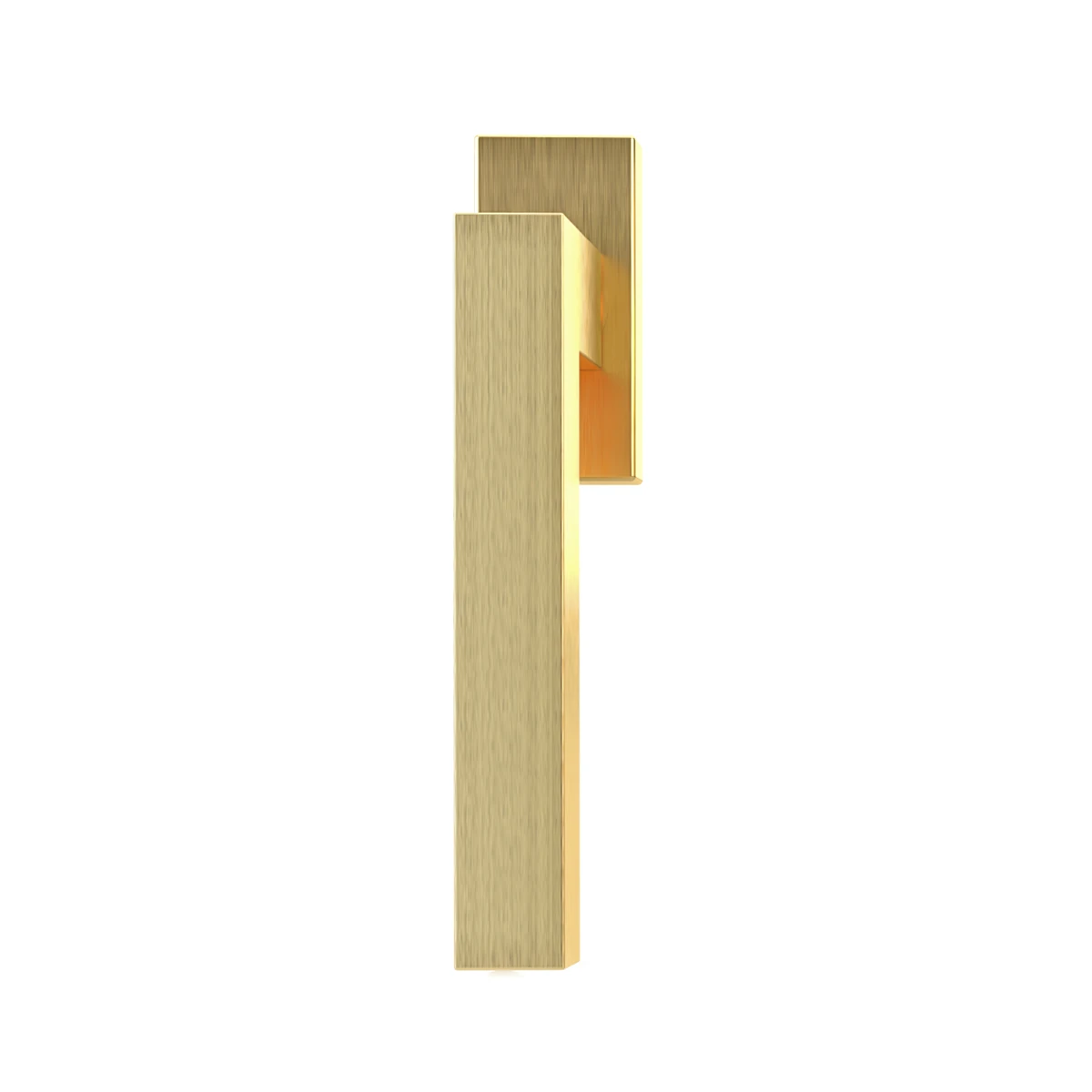 [EF464Q 88] Karcher Fenstergriff "Seattle" (eckig) (Messing matt, Drehkipp)