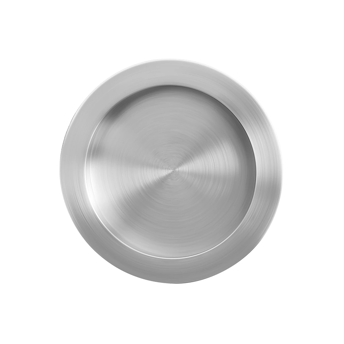 [EZ1704 71] Karcher Schiebetür-Fingermuschel "EZ1704" rund (Edelstahl matt, Ungelocht)