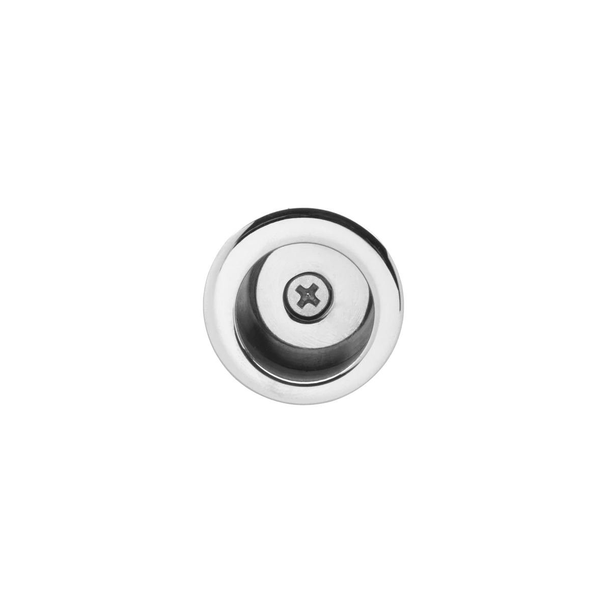 [EZ1705 72] Karcher Schiebetür-Fingermuschel "EZ1705" rund (Edelstahl poliert)