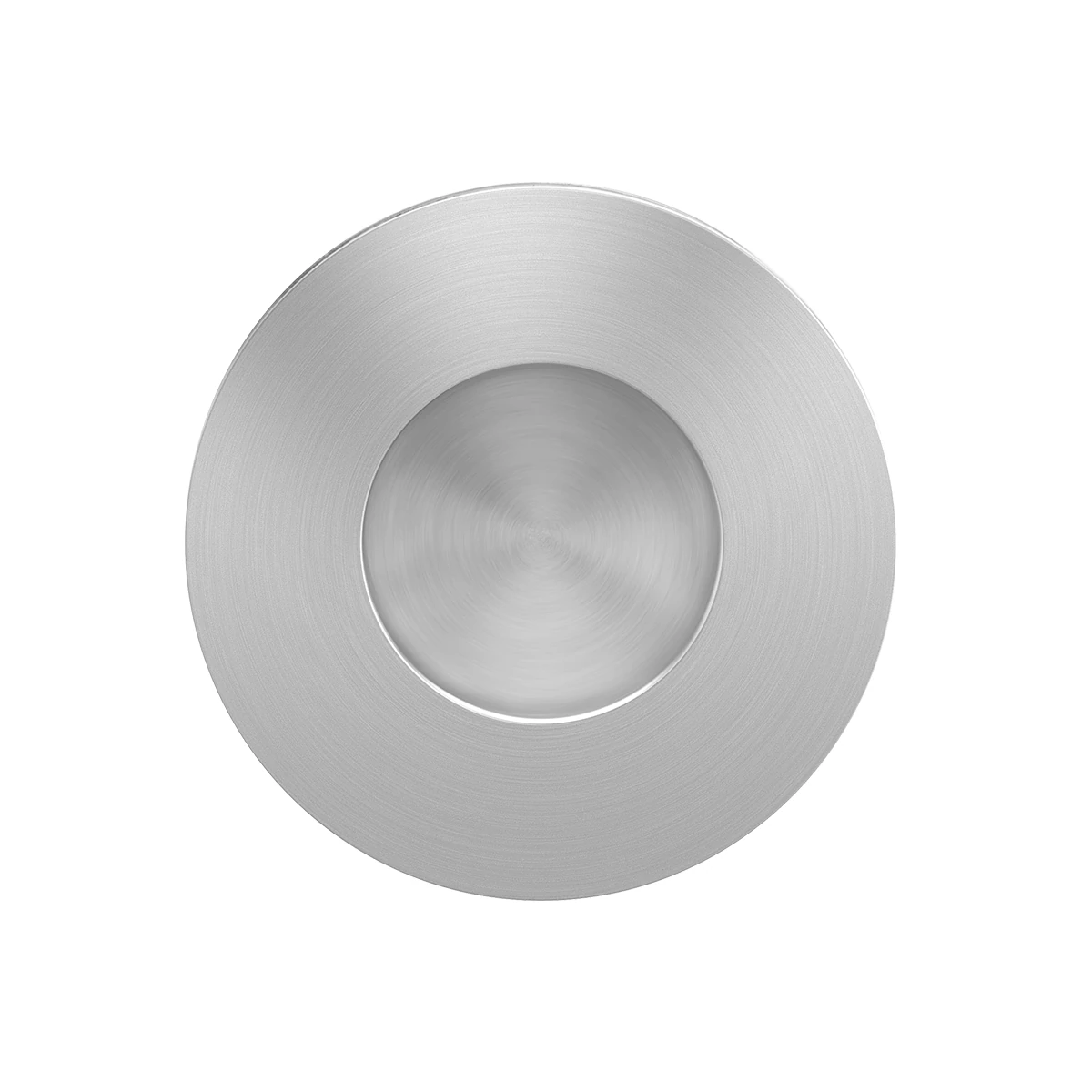 [EZ1706 GS 71] Karcher Glasschiebetür-Fingermuschel "EZ1706" rund - Oberfläche: Edelstahl matt, Verriegelung: Glastür verschraubbar (Edelstahl matt, Glastür verschraubbar)