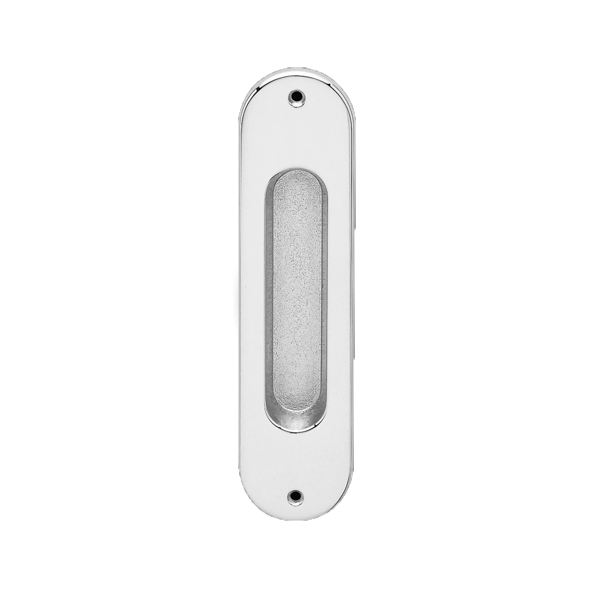Karcher Fingermuschel f. Schiebetüren "Z1702" oval (Edelstahl) - Oberfläche: Zirkonium poliert, Verriegelung: Profilzylinder