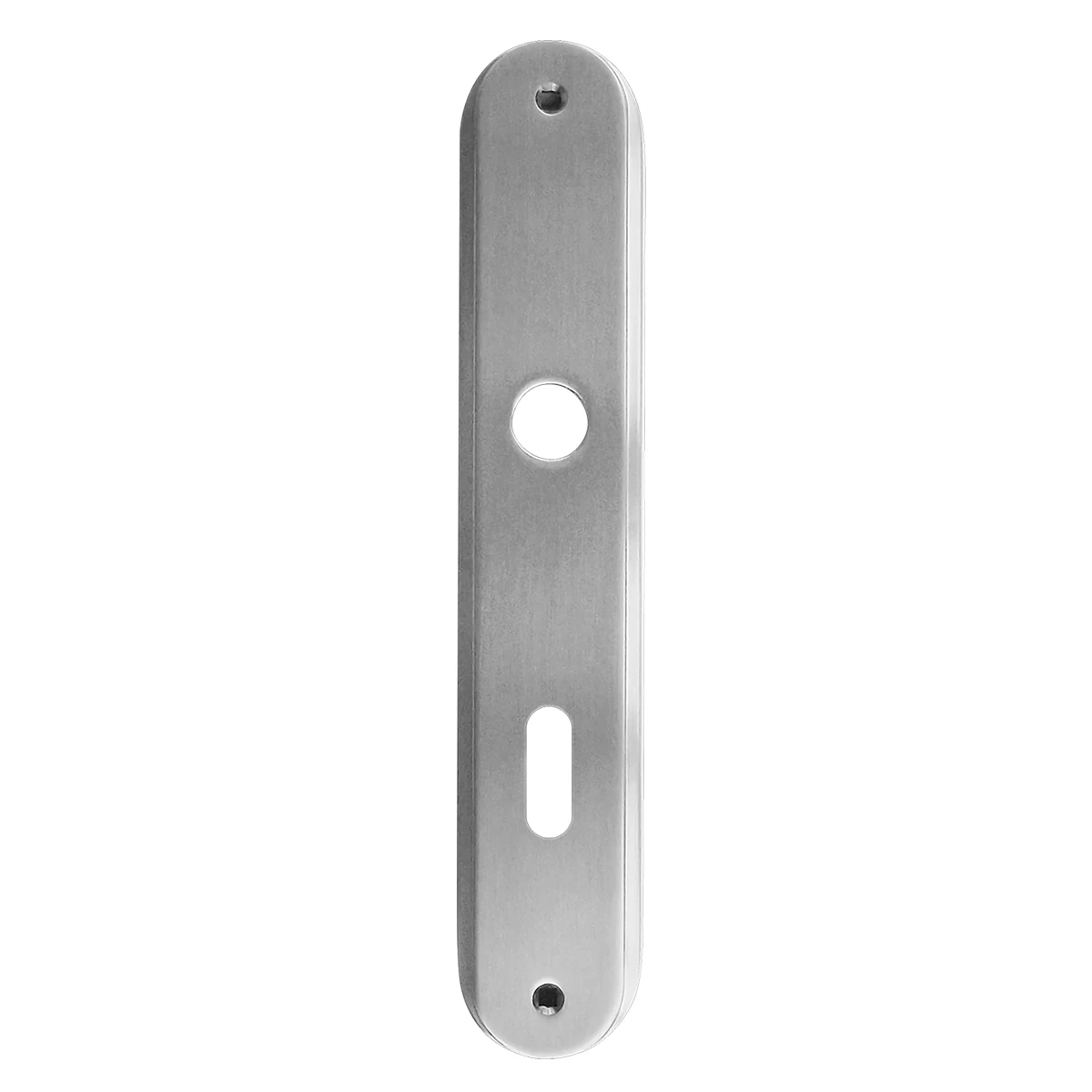 Karcher Renovierungslangschild-Garnitur "RL" - Oberfläche: Nickelmatt, Verriegelung: Buntbart (Lochabstand 72 mm)