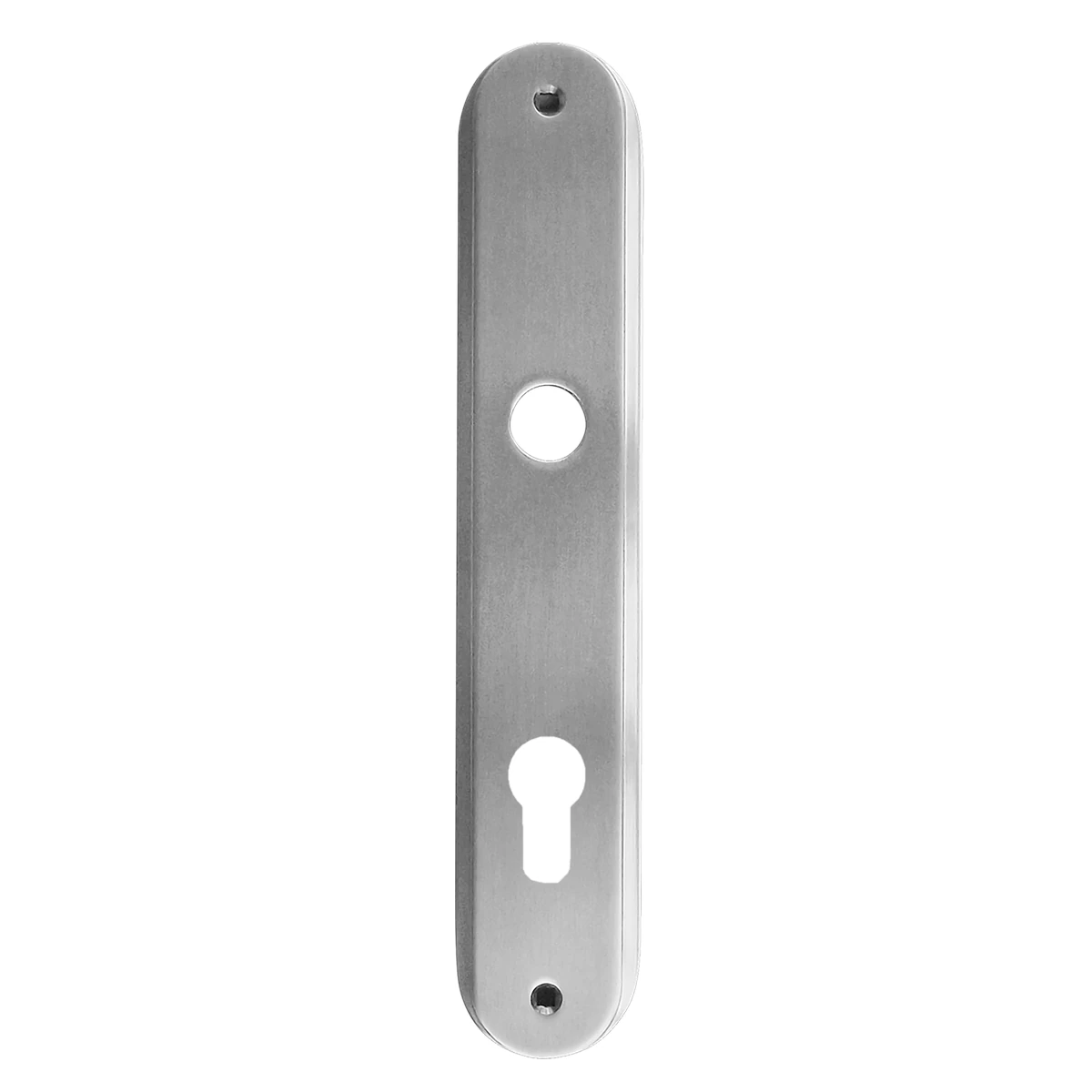 Karcher Renovierungslangschild-Garnitur "RL" - Oberfläche: Nickelmatt, Verriegelung: Profilzylinder (Lochabstand 92 mm)