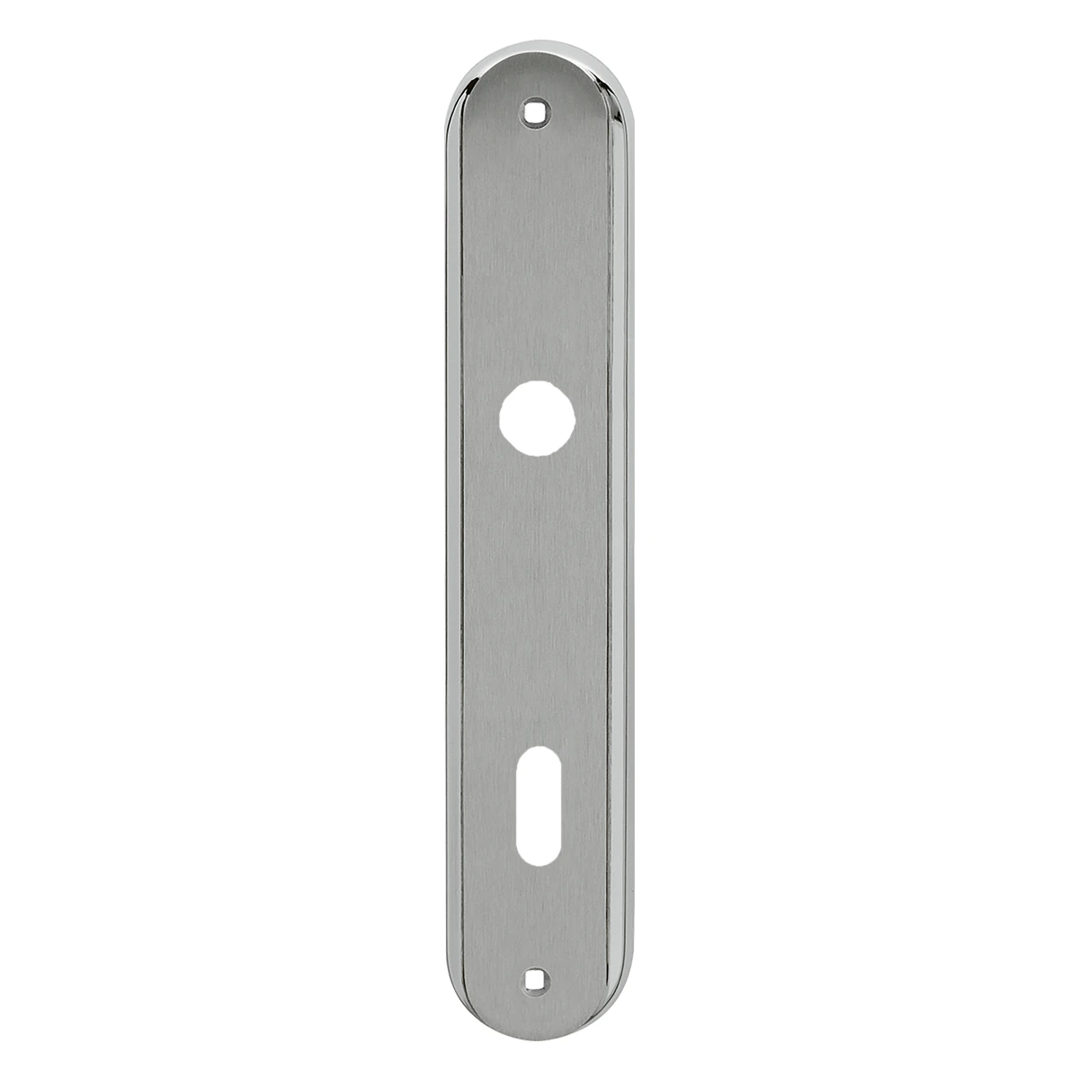 [DRL BB90 65] Karcher Renovierungslangschild-Garnitur "DRL" (Chrom / Edelstahl matt, Buntbart (Lochabstand 90 mm))