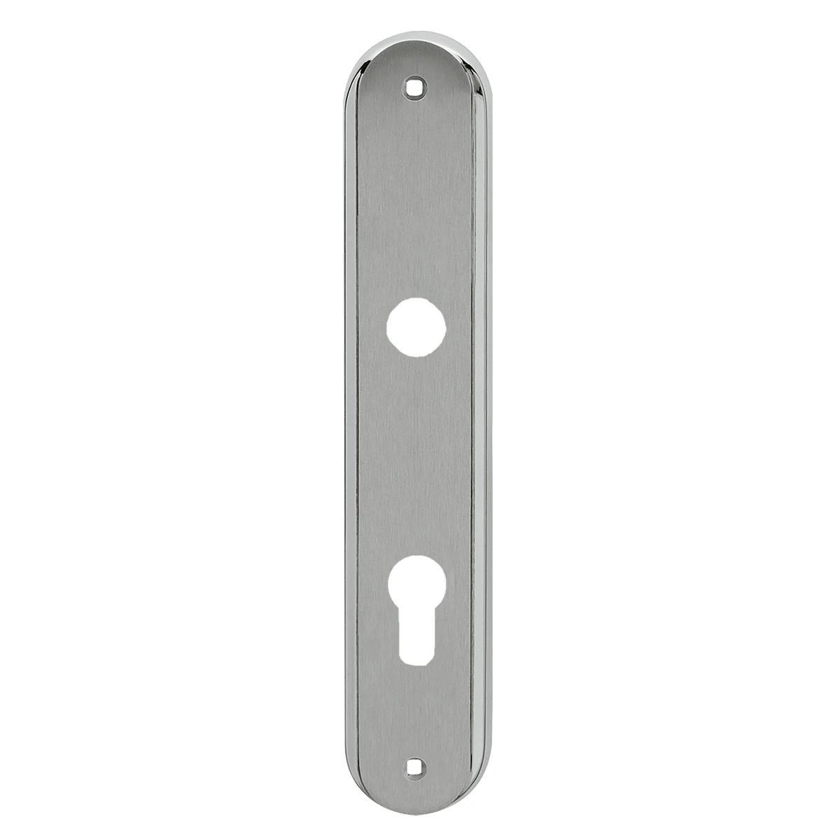 [DRL PZ88 65] Karcher Renovierungslangschild-Garnitur "DRL" (Chrom / Edelstahl matt, Profilzylinder (Lochabstand 88 mm))