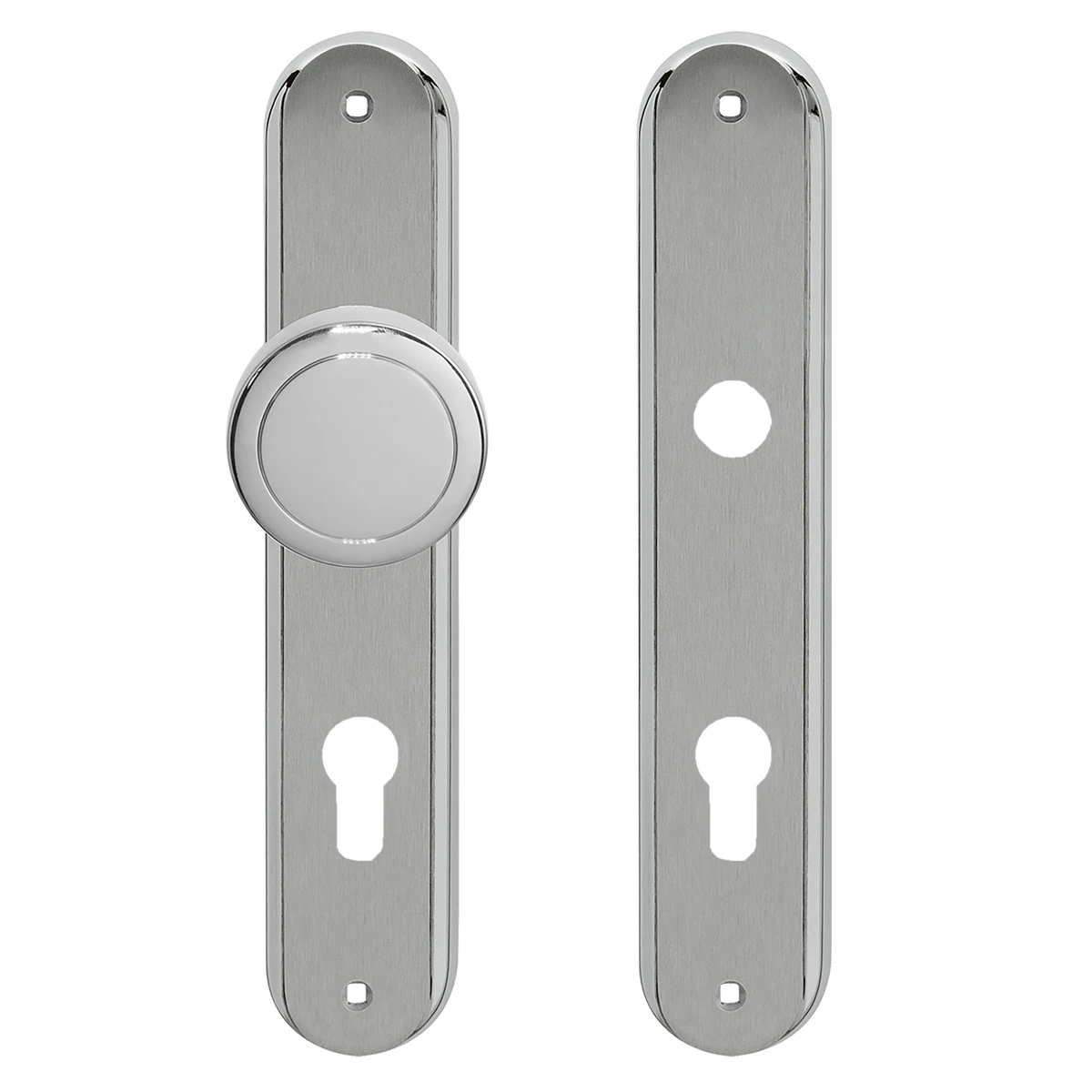 [DRL WG88 65] Karcher Renovierungs-Langschildgarnitur "DRL" (Edelstahl) (Chrom / Edelstahl matt, Wechselgarnitur (Lochabstand 88 mm))