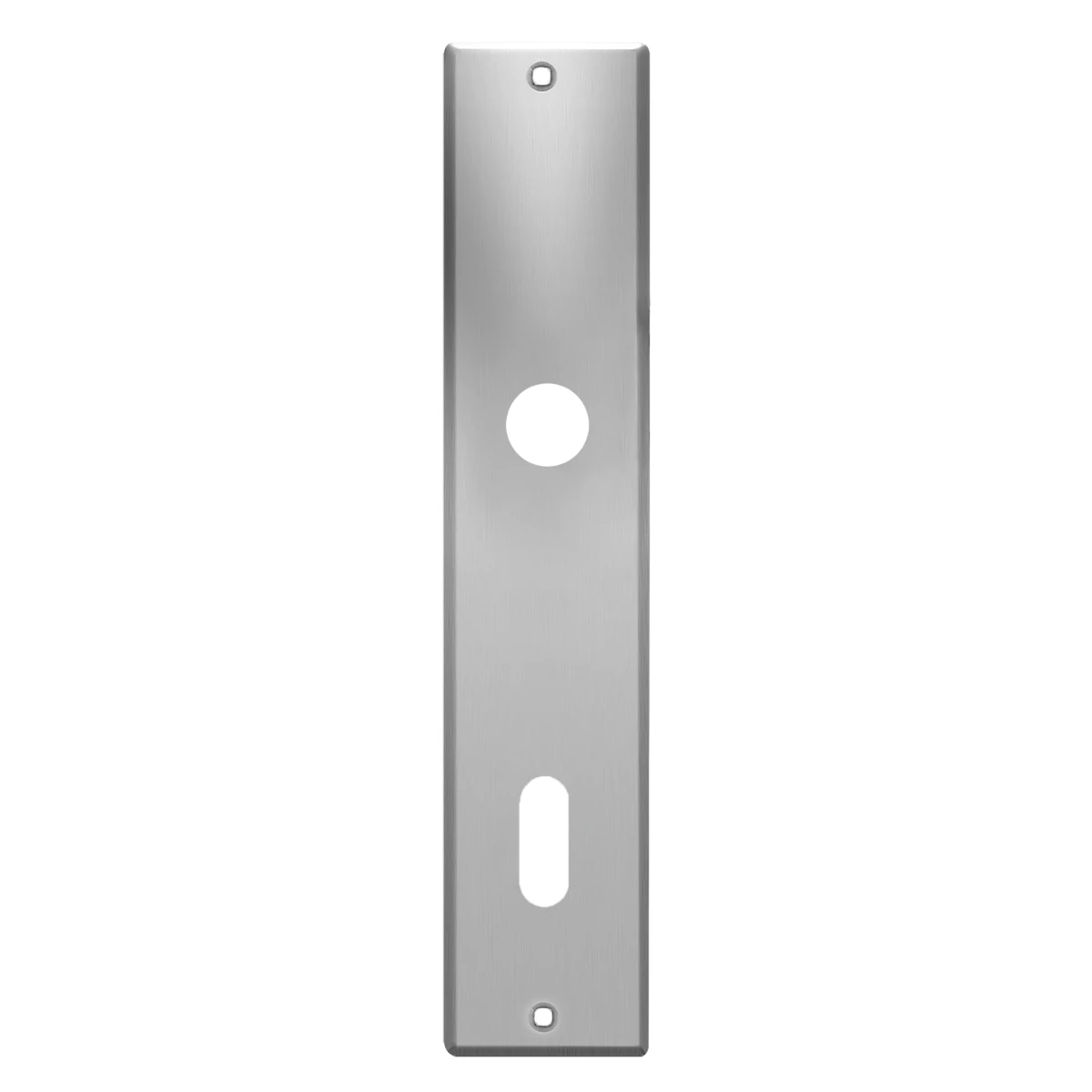 Karcher Renovierungslangschild-Garnitur "DRLE" - Oberfläche: Edelstahl matt, Verriegelung: Buntbart (Lochabstand 90 mm)