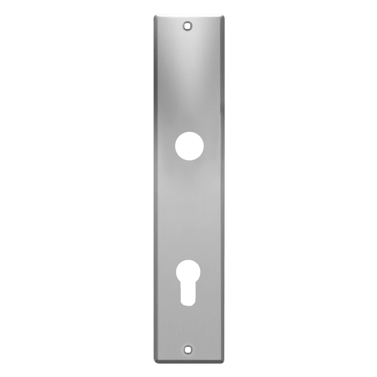 Karcher Renovierungslangschild-Garnitur "DRLE" - Oberfläche: Edelstahl matt, Verriegelung: Profilzylinder (Lochabstand 88 mm)