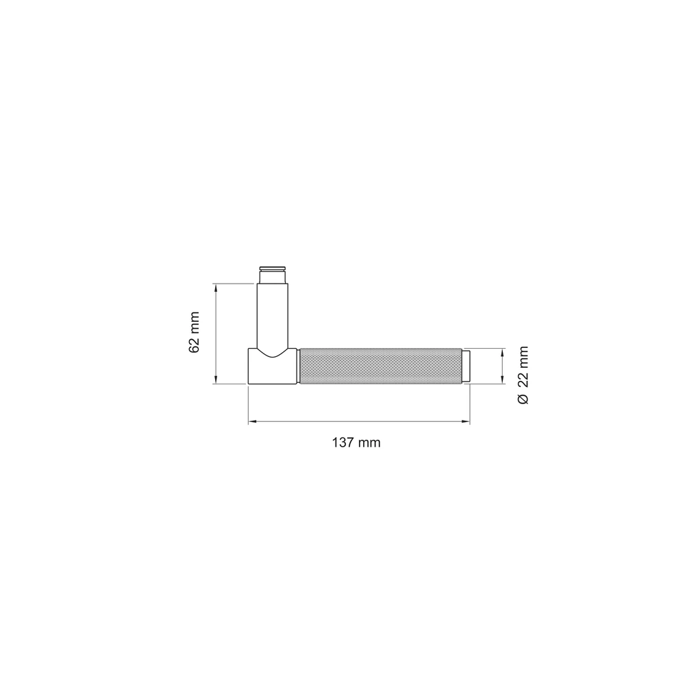 Technische Zeichnung [ED90B1 L 83] Karcher Türdrücker Studio Select ED90B1 (Ersatz, Edelstahl) (Links)