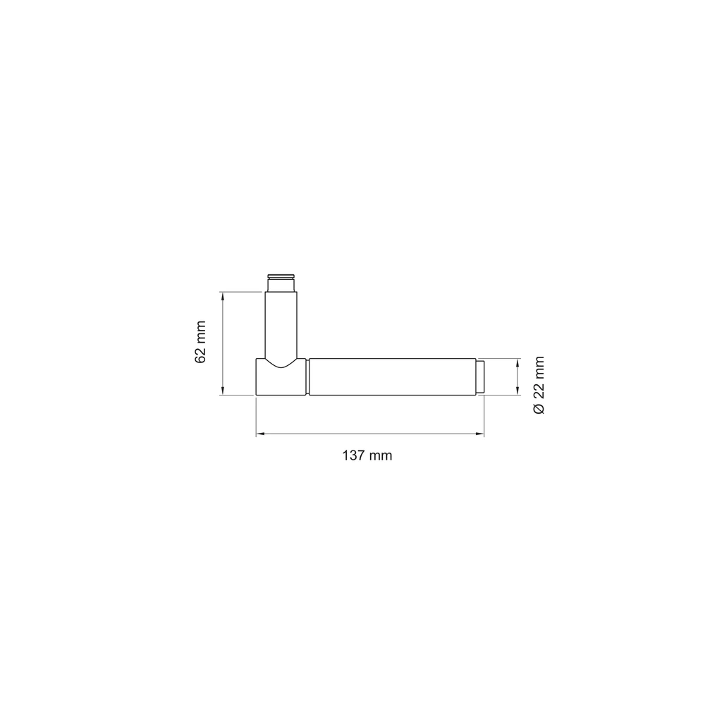 Technische Zeichnung [ED90A3 R 83] Karcher Türdrücker Studio Select ED90A3 (Ersatz, Edelstahl) (Rechts)