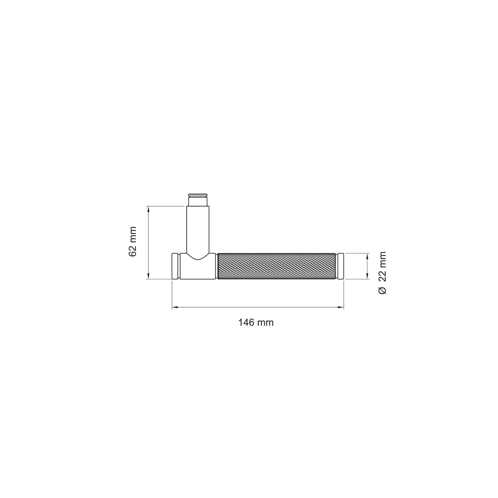 Technische Zeichnung [ED90D1 R 83] Karcher Türdrücker Studio Select ED90D1 (Ersatz, Edelstahl) (Rechts)
