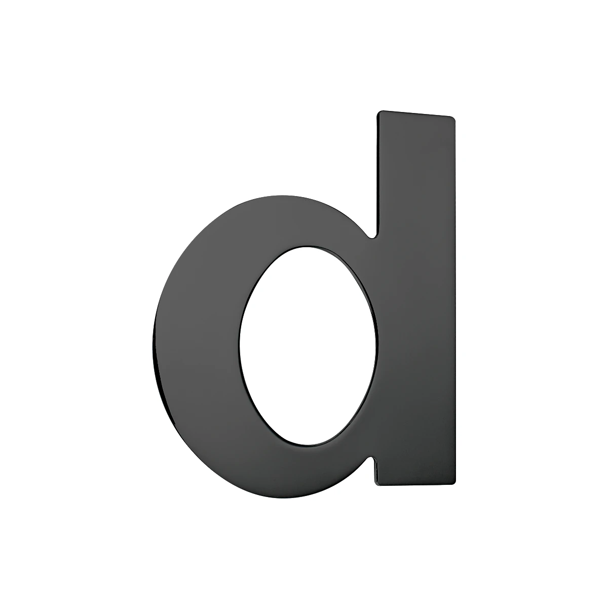 Karcher Hausnummer Buchstabe - Oberfläche: Kosmos Schwarz, Ausführung: D