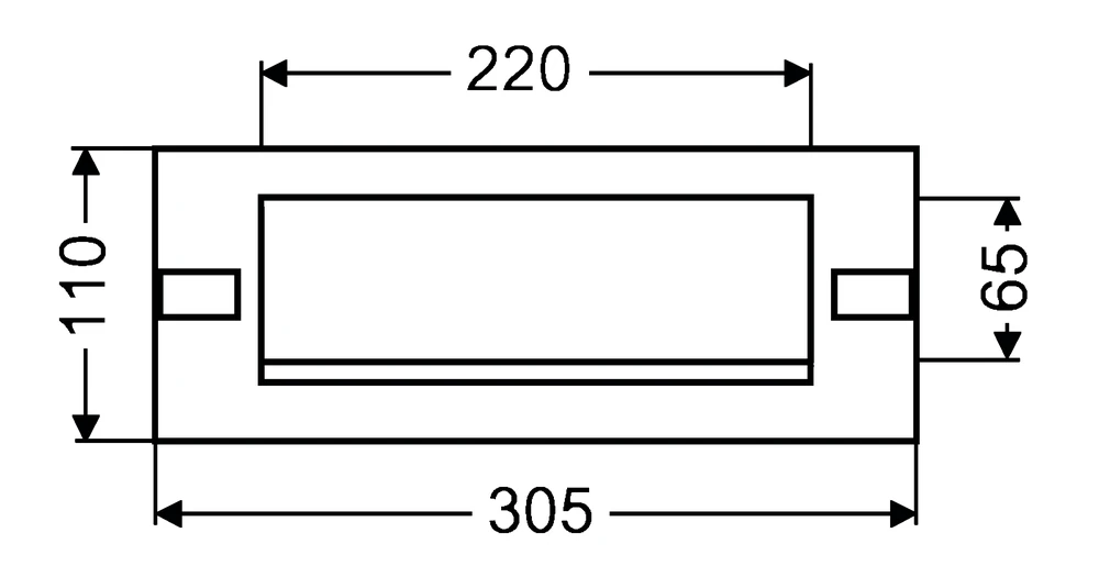 Technische Zeichnung [EBZK1 78] Karcher Briefklappe EBZK1 (Edelstahl) (Zirkonium poliert)