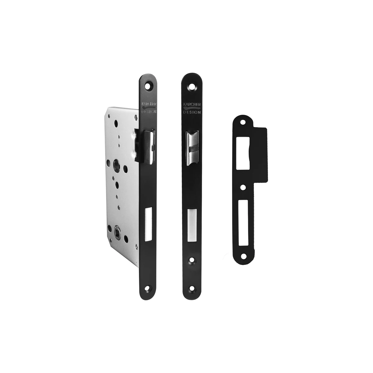 [S10 EUMO BAD 83] Karcher Einsteckschloss mit Flüsterfalle (Kosmos Schwarz, Bad)