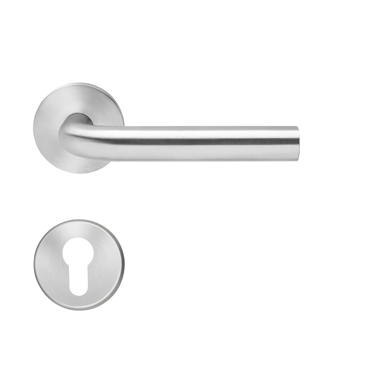 [E100B PZ0 71] Karcher Türgriff-Garnitur E100 (Edelstahl) (PZ0, Profilzylinder)