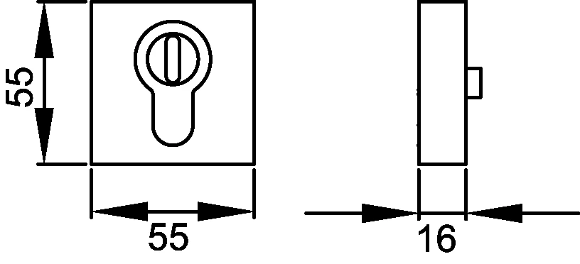 Technische Zeichnung [ESR550Q KS 83] Karcher Schutzrosette - Zylinderschutz ESR550 (Zylinderschutz, Edelstahl) (Kosmos Schwarz)