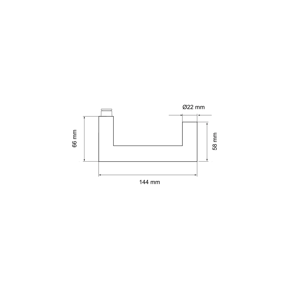 Technische Zeichnung [ER10RMF 4P 71] Karcher Türgriff-Garnitur Kos XL ER10RMF (Edelstahl) (4P)